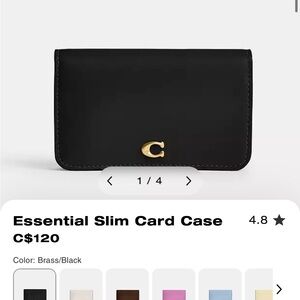 Coach essential slim card case